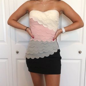 Scalloped Mini Dress
